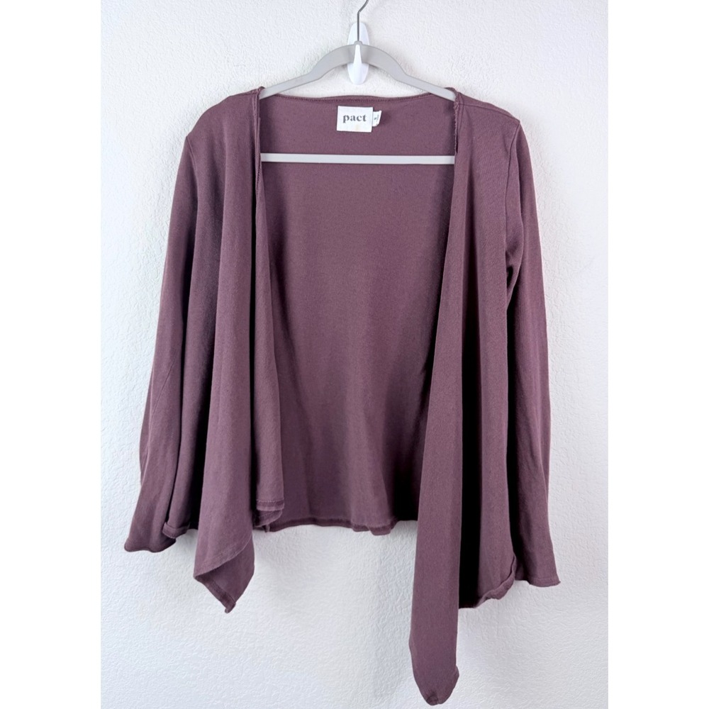Pact Open Front Cardigan in Dusty Mauve